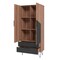 Manhattan Comfort Beekman 67.32 Tall Cabinet with 6 Shelves in Brown and Black 401AMC240 - alternate 7